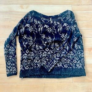 Free People sweater (black and cream)